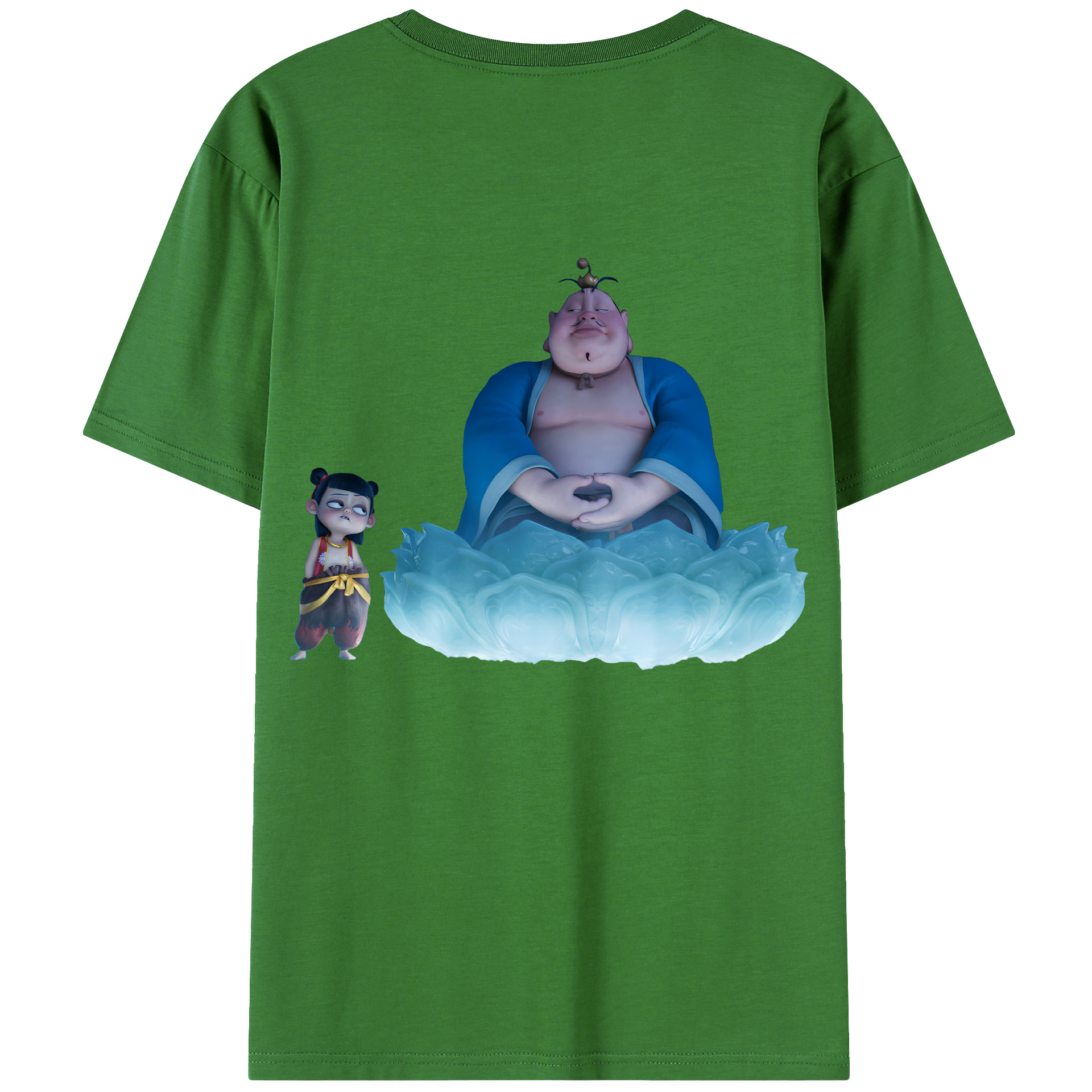 （画像用） Ne Zha 2 ナタ 魔童の大暴れ レディース半袖Tシャツ(バックプリント)